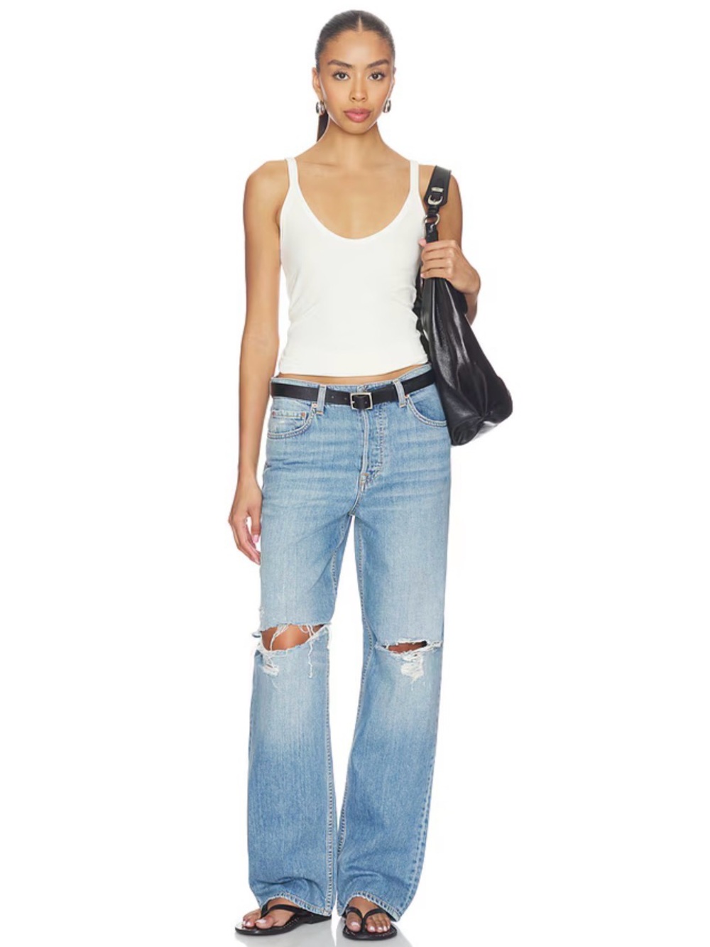 GRLFRND Bella boyfriend distressed baggy jeans